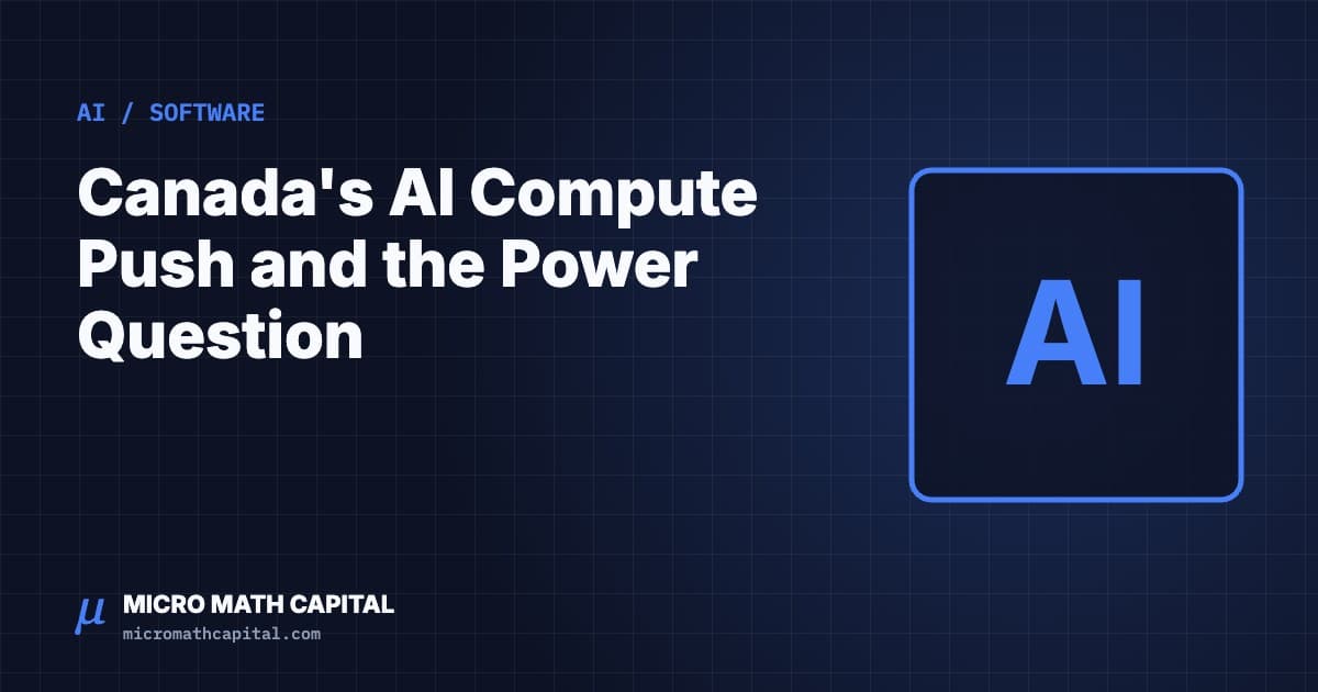 Canada's AI Compute Push and the Power Question