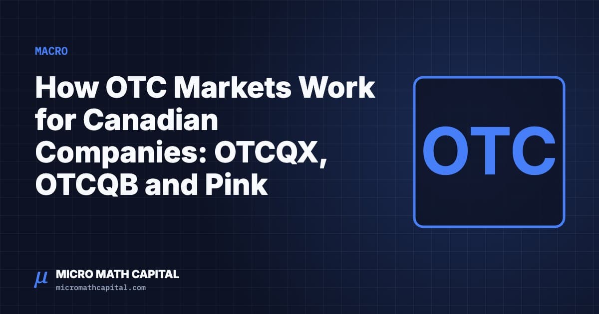 How OTC Markets Work for Canadian Companies: OTCQX, OTCQB and Pink