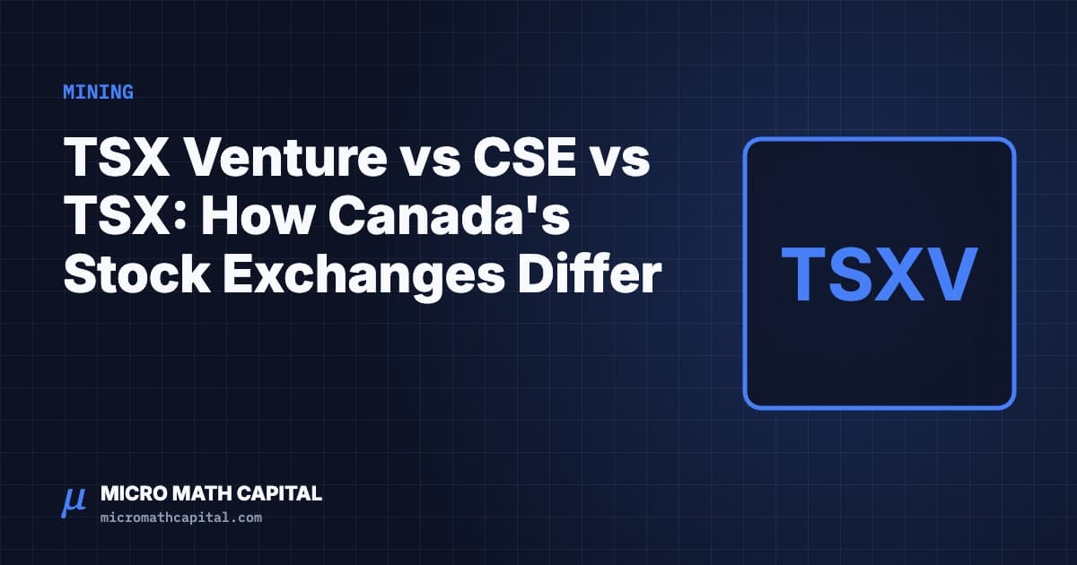 Micro Math Capital cover: TSX Venture vs CSE vs TSX: How Canada's Stock Exchanges Differ