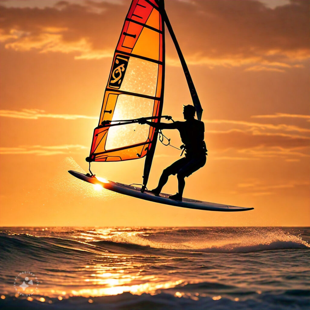 A wind surfer