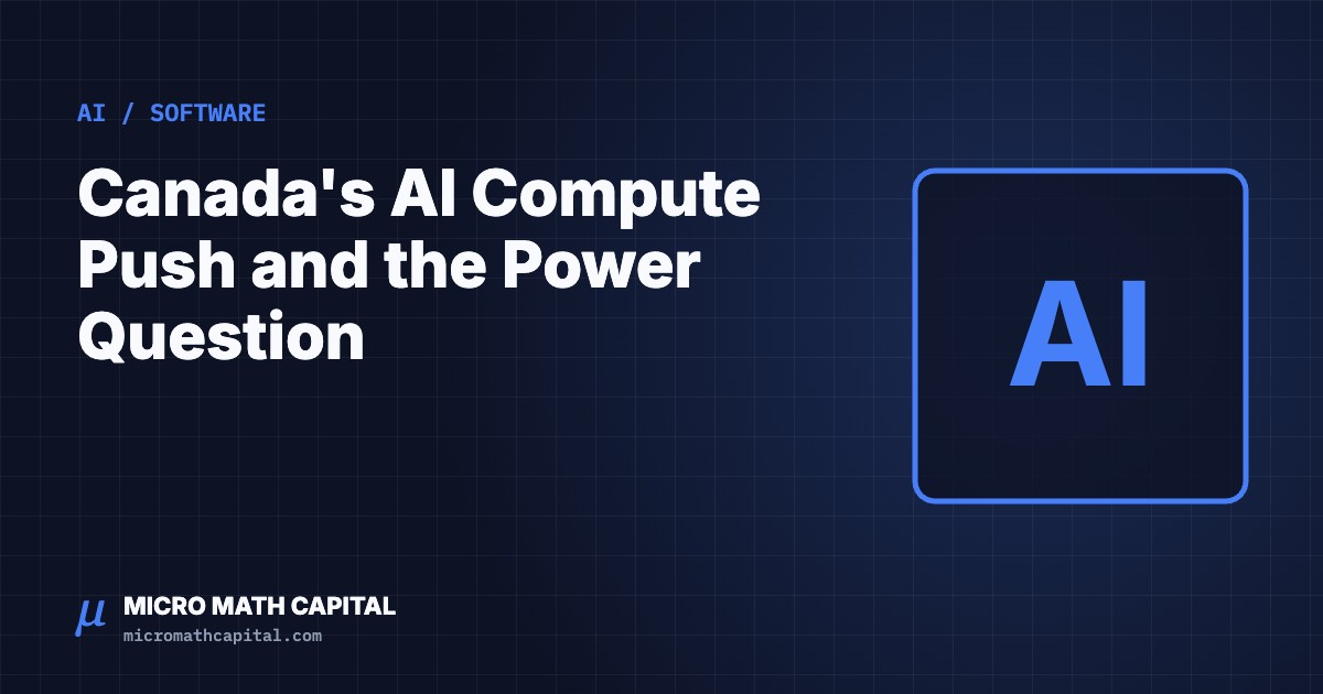 Canada's AI Compute Push and the Power Question