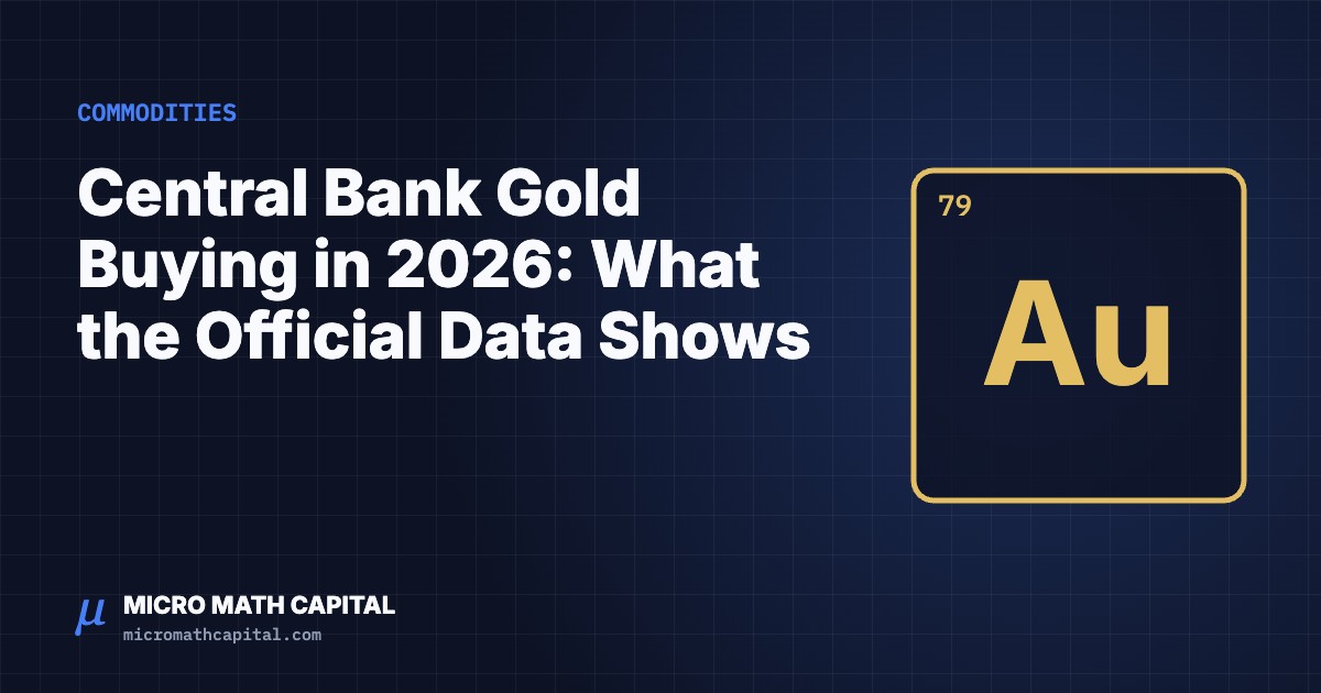 Central Bank Gold Buying in 2026: What the Official Data Shows