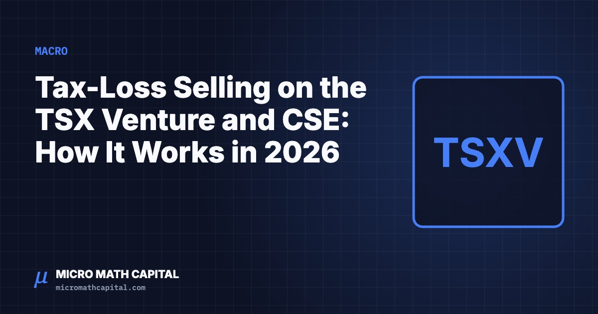 Tax-Loss Selling on the TSX Venture and CSE: How It Works in 2026